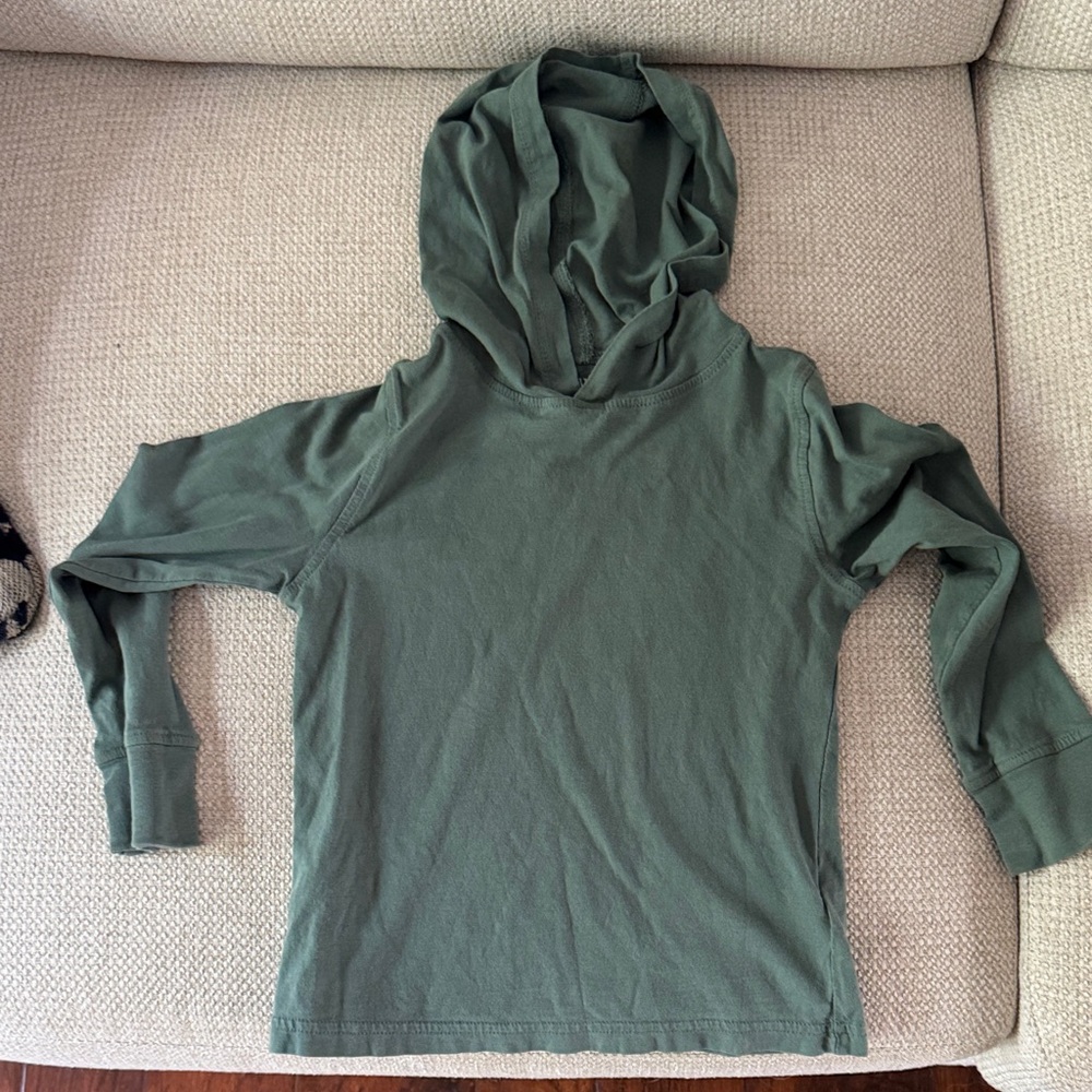 Crewcuts Green Long Sleeve Hoodie Tee